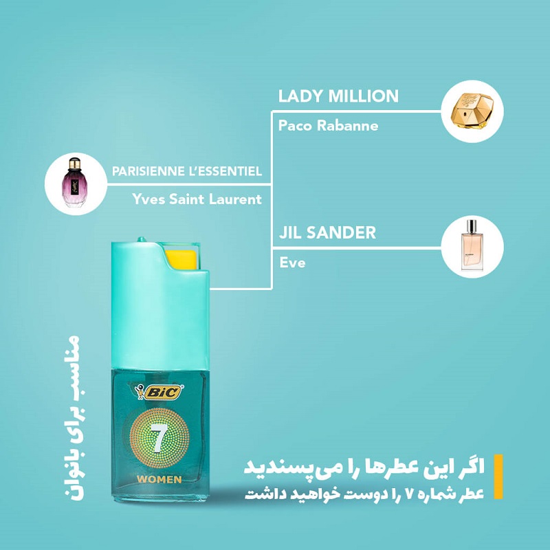 عطر جیبی زنانه بیک مدل دات کالکشن شماره ۷